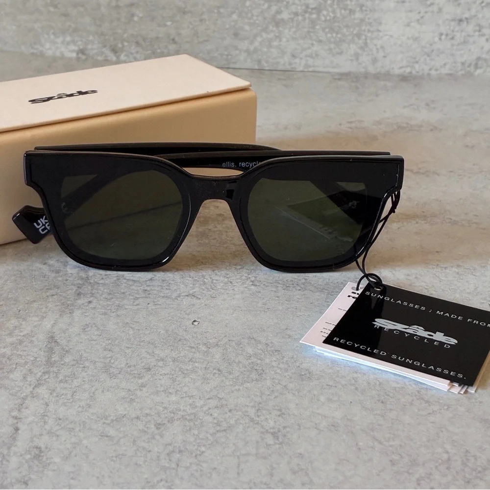 Szade “Ellis” Recycled Polarized Sunglasses – Black | NWT